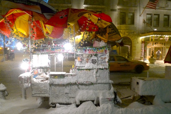 Snow Dusted Hot Dogs